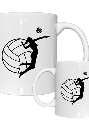 Чашка кружка волейбол. volleyball. спорт