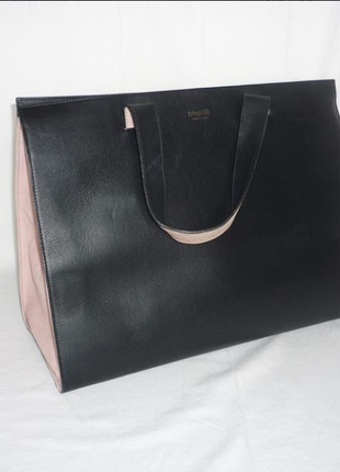 Лаконічна ділова сумка з телячої шкіри bhalliu made in italy формат а42 фото