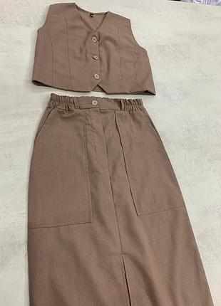 Костюм из льна. индивидуальный пошив