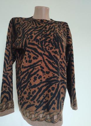 Шерсть-анкора свитер тигровый