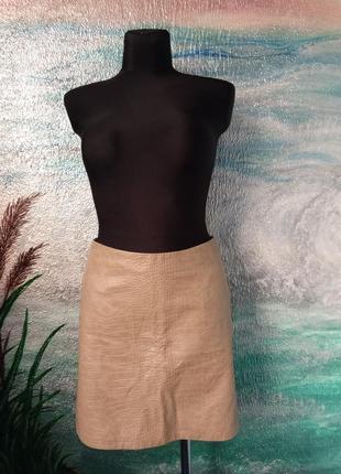 Юбка трапеция кожзам