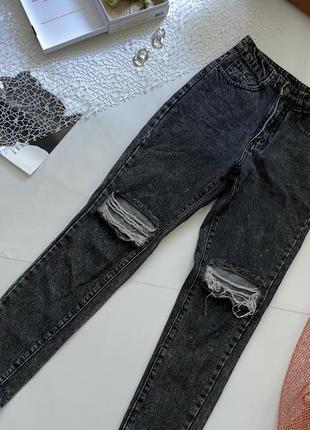 Женские серые джинсы shein ✔️