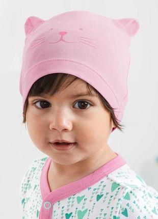 2 шт якісна зручна дитяча бавовняна шапка від tcm tchibo (чібо), німеччина
