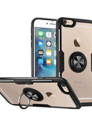 Чехол primolux ring magnetic stand для apple iphohe 7 / iphone 8 / se 2020 / se 2022 - black