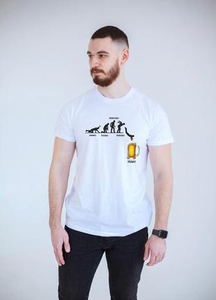 Мужская футболка. печать на футболке. футболка эволюция человека en