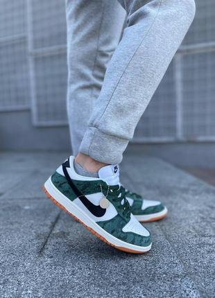 Мужские кроссовки nike dunk low green snake4 фото