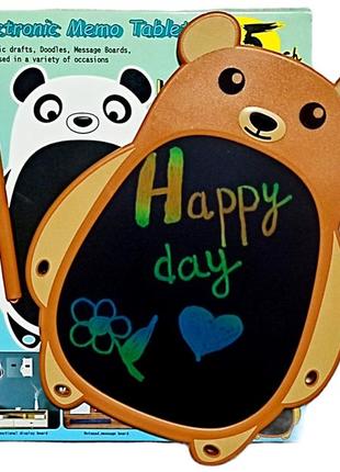 Дитячий планшет для малювання bear 8.5 дюймів (colors) коричневий
