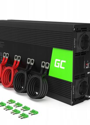 Перетворювач напруги 12в/230 в green cell 4000/2000 вт