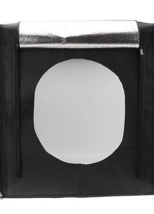 Портативная мини-фотостудия / лайтбокс (фотокуб 50x50x50 см) с led-подсветкой и фонами