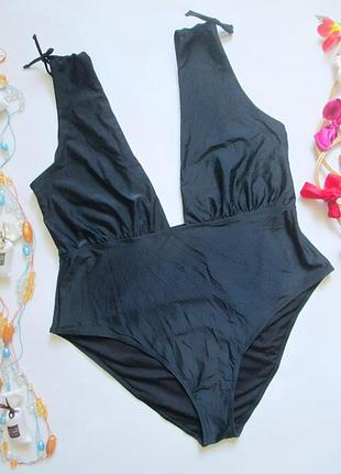 Шикарный слитный черный купальник батал boohoo 🌺💛🌺