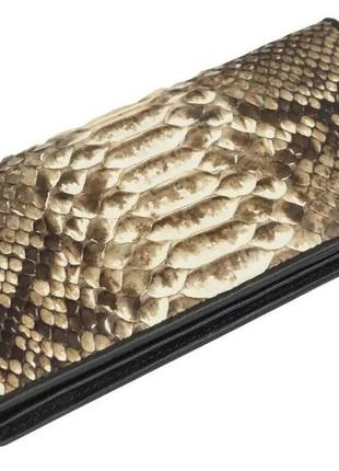 Гаманець зі шкіри пітона ekzotic leather бежевий (snw 48)