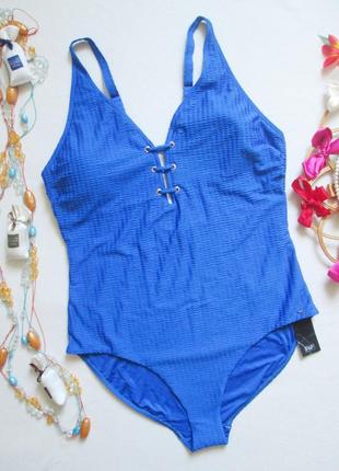 Шикарный фактурный однотонный купальник батал f&f 🌺🌴🌺