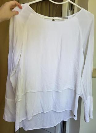 Стильна сорочка реглан топ з рукавами блузка рубашка кэжуал подвійна сорочка лонгслів