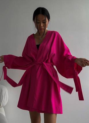 Фуксия розовый женский летний костюм шорты рубашка оверсайз свободного кроя женский прогулочный повседневный костюм с шортами2 фото