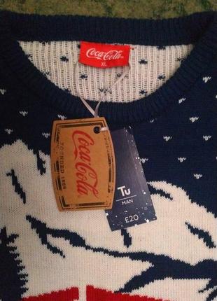 Новогодний свитер с грузовиком coca-cola, новый, размер хl