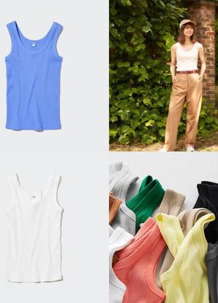 Кружевные майка, топ в рубчик японсьго бренда uniqlo