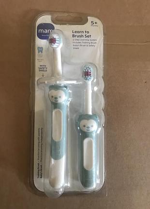 Нова зубна щітка зубная щетка мам 5+ месяца спонж для чистки зубов 0+