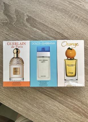 Набір парфумів за 599 грн!dolce&gabbana - orange, light blue, guerlain