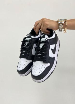 Кросівки nike dunk low retro white black4 фото