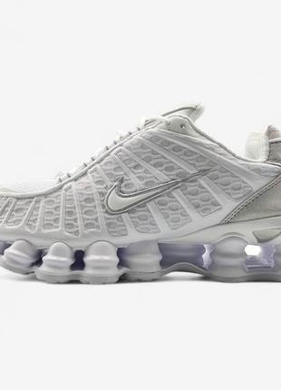 Nike shox tl white silver👟