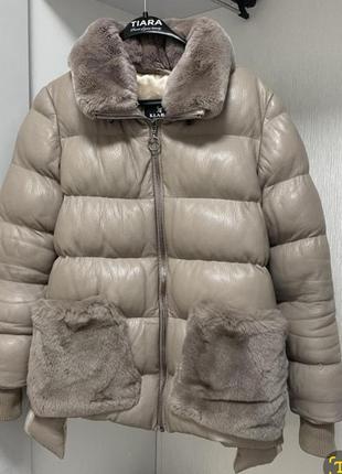 Куртка пуховик кожа кожаная зима