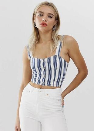 Джинсовий кроп топ monki швеція