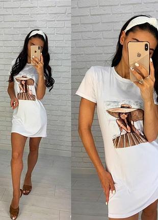 Сукня футболка з малюнком