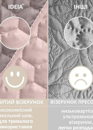 Покривало на велике ліжко 240х260 стьобане двостороннє, покривало євро стандарт якісне сірий7 фото