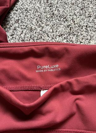 Женские брюки для йоги fabletics leggings medium red mid waist pureluxe ruched 7/8 pants3 фото