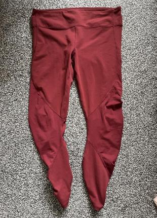 Жіночі штани для йоги fabletics leggings medium red mid waist pureluxe ruched 7/8 pants