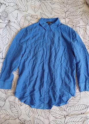 Натуральная рубашка лен/коттон primark