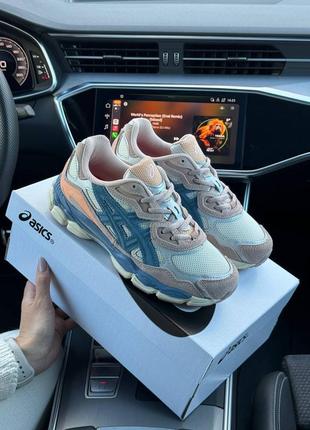 Новинка топовые женские кроссовки asics gel - nyc “mauve blue”7 фото