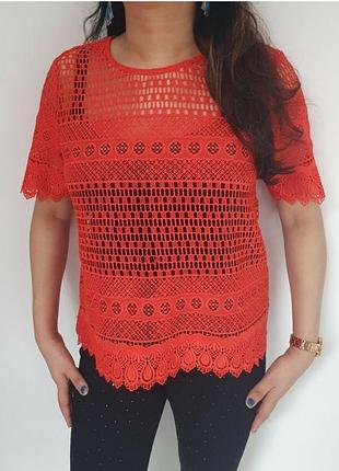 Кружевная блузка плотное кружево 16/50-52 размера
