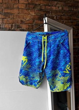 Venum tramo boardshorts logo pockets blue/green swim бордшорти, плавальні шорти