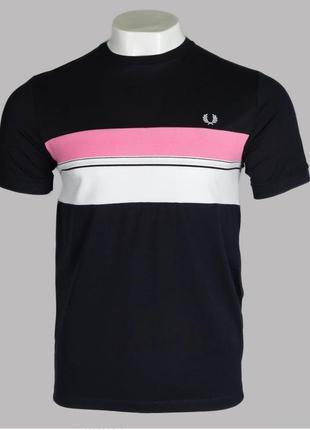 Футболка fred perry вышитый логотип черная