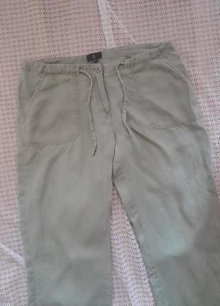 Льняные легкие брюки с накладными карманами ahlens3 фото