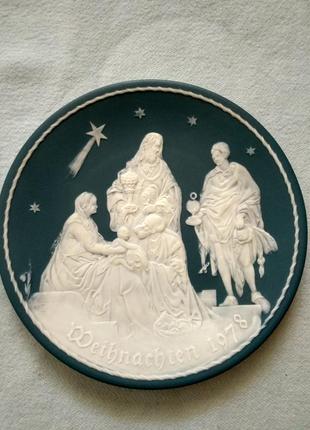 Рождественская тарелка villeroy & boch v&b 1978 г.