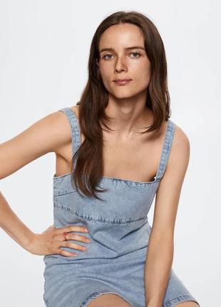 Платье, джинсовый сарафан mango