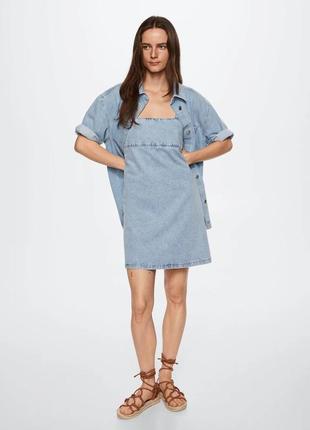 Платье, джинсовый сарафан mango