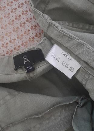 Льняные легкие брюки с накладными карманами ahlens6 фото