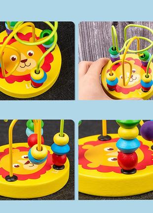 Детская развивающая игрушка lesko dl-041301 деревянная лабиринт 3шт