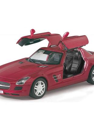 Машинка металева kt5349w mercedes-benz sls amg (червоний)