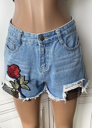 Джинсовые шорты с сеткой y.s.d р.м