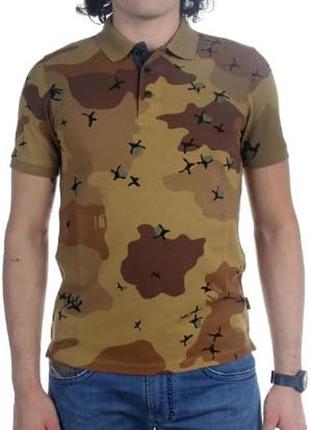 Крутое поло цвета хаки в камуфляжный принт g - star raw sports made in bangladesh