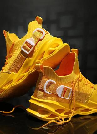 Спортивные (женские) кроссовки «fashion sport» желтого цвета, 40 размер4 фото