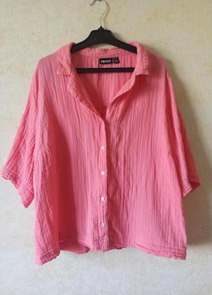 Муслиновая рубашка муслин, хлопок