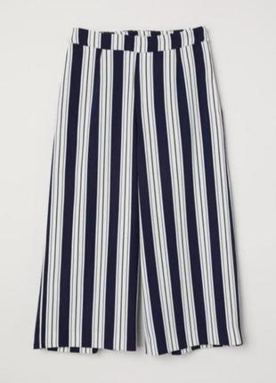 Брюки кюлоты в полоску h&m