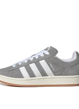 Чоловічі кросівки adidas campus стильні молодіжні замшеві сірі