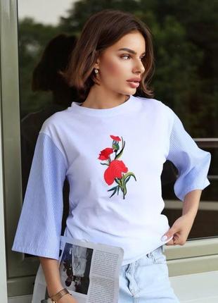 Футболка женская с вышивкой