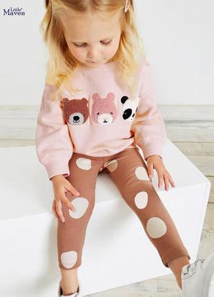 Детский комплект (свитшот+легинсы) для девочки little maven